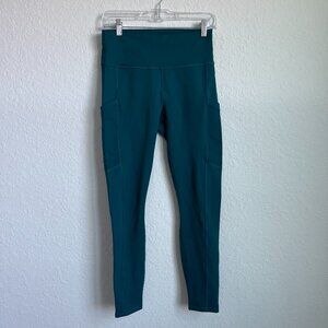 Fabletics Powerhold High Waisted Leggings Turquoise Blue Medium